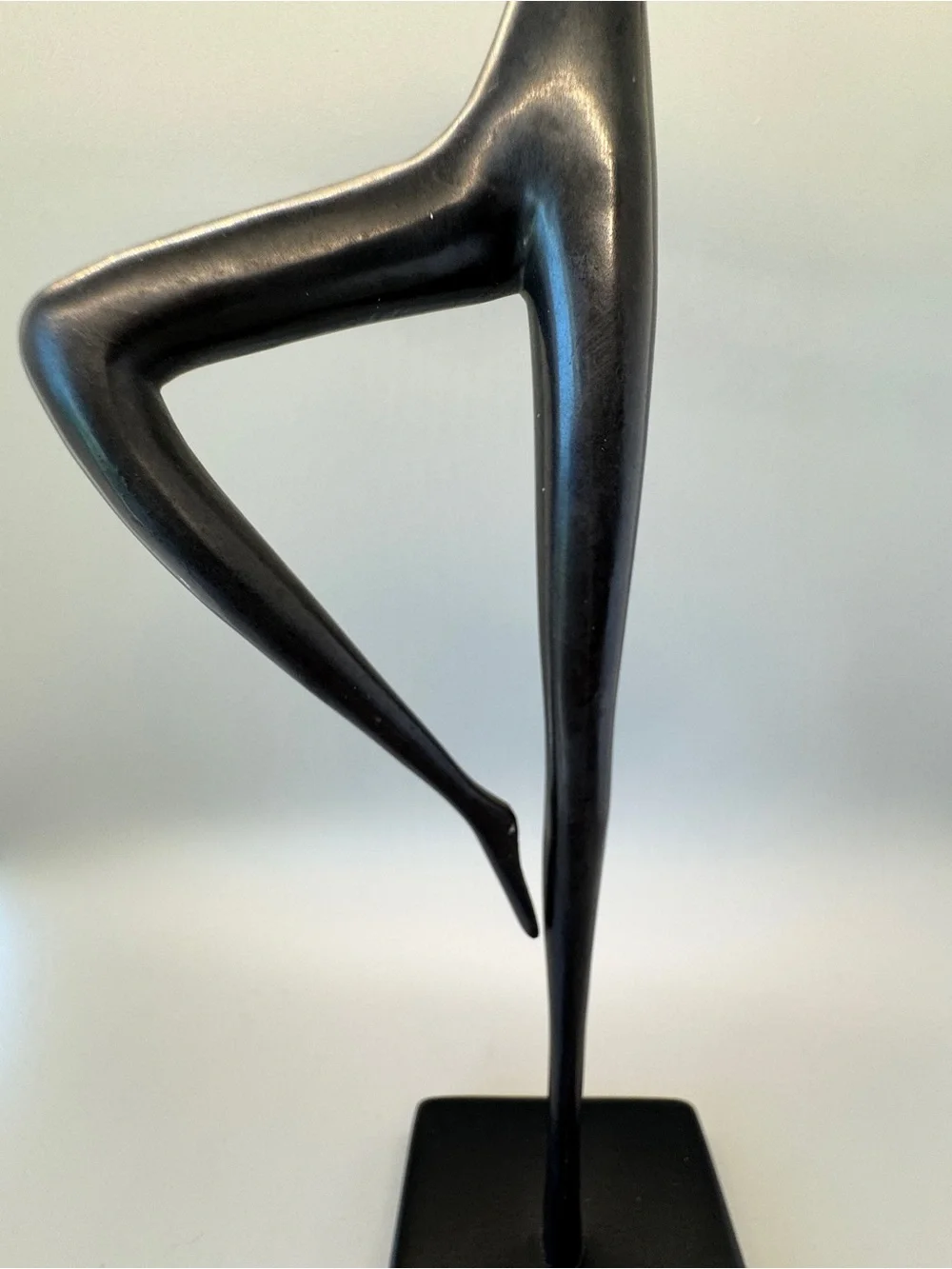 Minimalist Black Abstract Dancer Sculpture by Unknown Brand